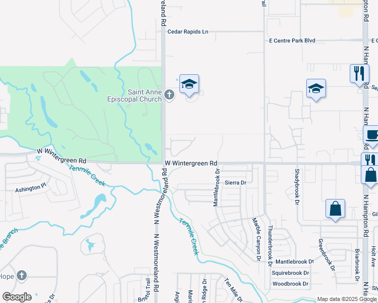 map of restaurants, bars, coffee shops, grocery stores, and more near 716 Village Green Drive in DeSoto