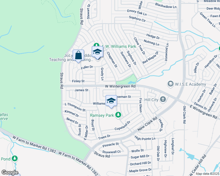 map of restaurants, bars, coffee shops, grocery stores, and more near 306 Pemberton Place in Cedar Hill