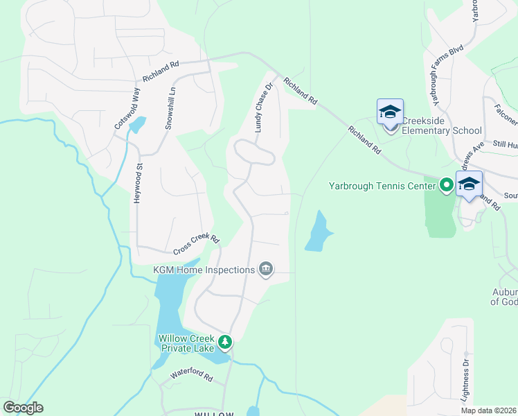 map of restaurants, bars, coffee shops, grocery stores, and more near 2446 Deer Run Court in Auburn