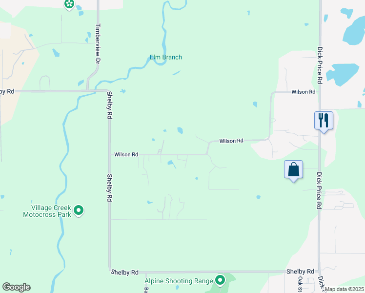 map of restaurants, bars, coffee shops, grocery stores, and more near 5335 Wilson Road in Fort Worth