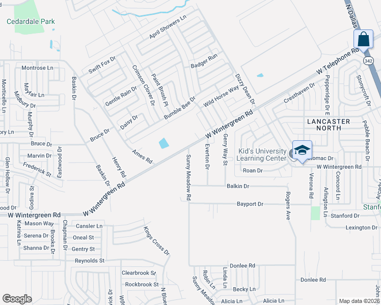 map of restaurants, bars, coffee shops, grocery stores, and more near 2542 Sunny Meadow Road in Lancaster
