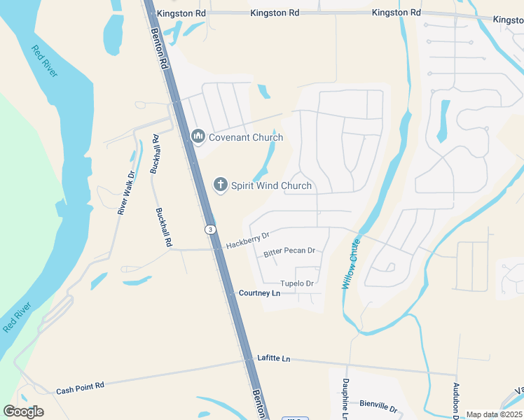 map of restaurants, bars, coffee shops, grocery stores, and more near 520 Chinquipin Drive in Bossier City