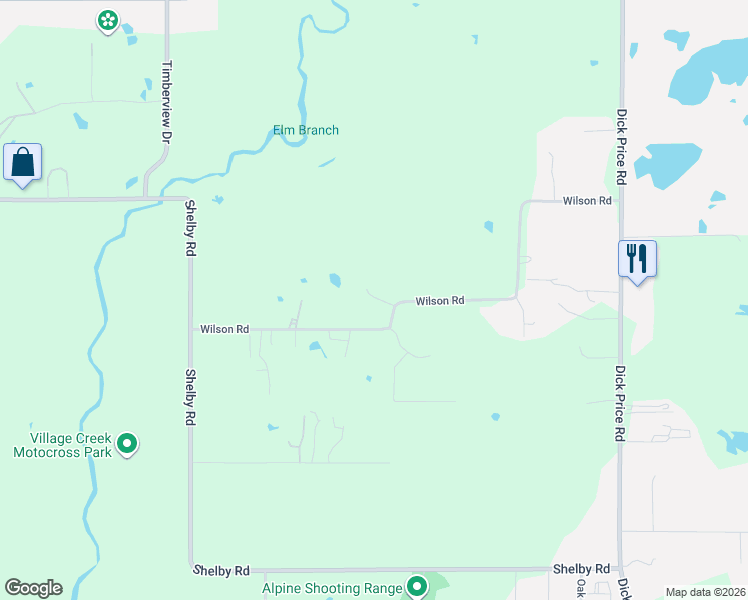 map of restaurants, bars, coffee shops, grocery stores, and more near 5425 Wilson Road in Fort Worth