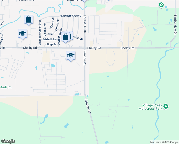map of restaurants, bars, coffee shops, grocery stores, and more near 1115 West Kennedale Parkway in Fort Worth