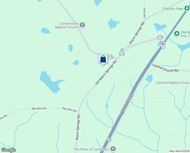 map of restaurants, bars, coffee shops, grocery stores, and more near 12081 Warm Springs Road in Ellerslie