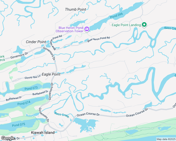 map of restaurants, bars, coffee shops, grocery stores, and more near 18 Falcon Point Road in Kiawah Island