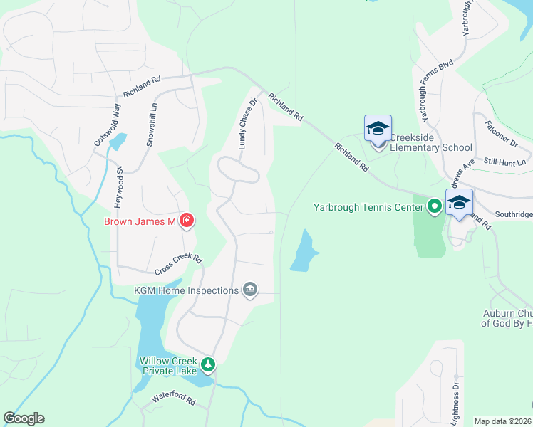 map of restaurants, bars, coffee shops, grocery stores, and more near Antler Ridge Court in Auburn
