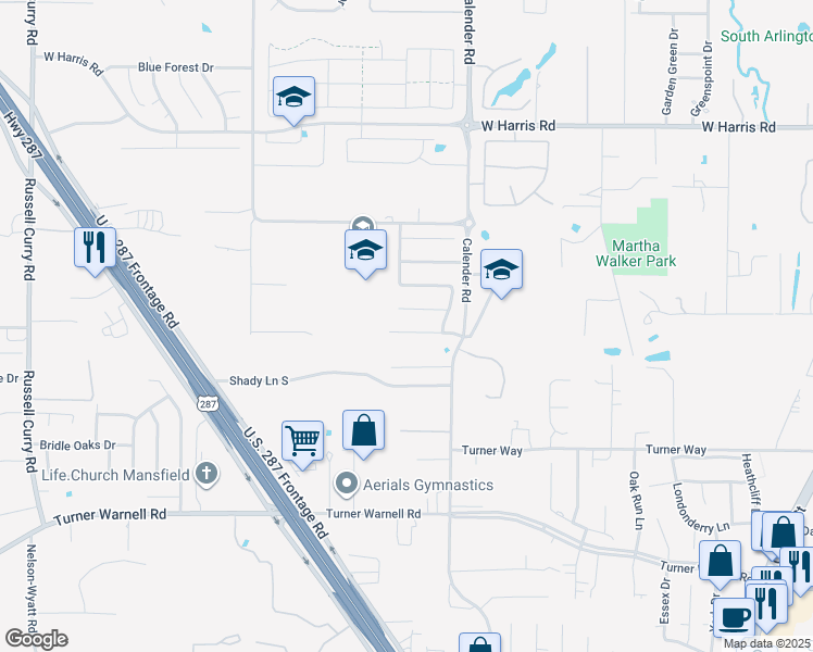 map of restaurants, bars, coffee shops, grocery stores, and more near 2808 Yorkfield Court in Arlington