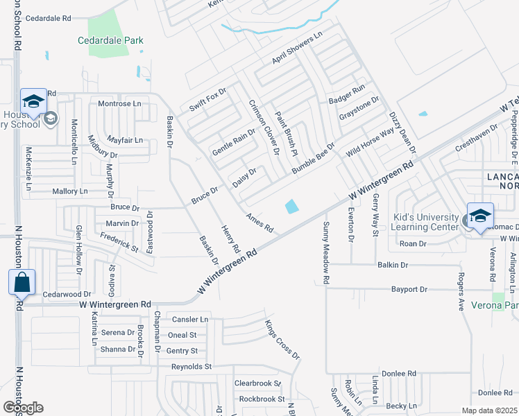 map of restaurants, bars, coffee shops, grocery stores, and more near 2820 Ames Road in Lancaster