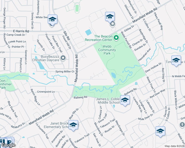 map of restaurants, bars, coffee shops, grocery stores, and more near 906 Spring Miller Court in Arlington