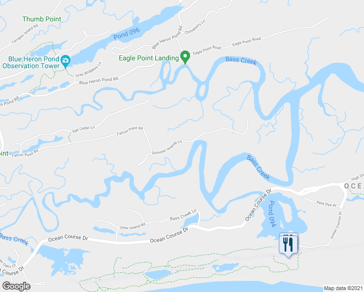 map of restaurants, bars, coffee shops, grocery stores, and more near 12 Summer Islands Lane in Kiawah Island