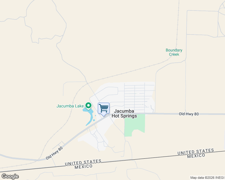 map of restaurants, bars, coffee shops, grocery stores, and more near 44549 Seeley Avenue in Jacumba Hot Springs