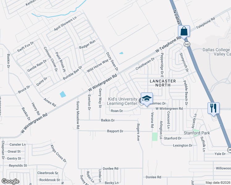 map of restaurants, bars, coffee shops, grocery stores, and more near 1205 Conlin Drive in Lancaster