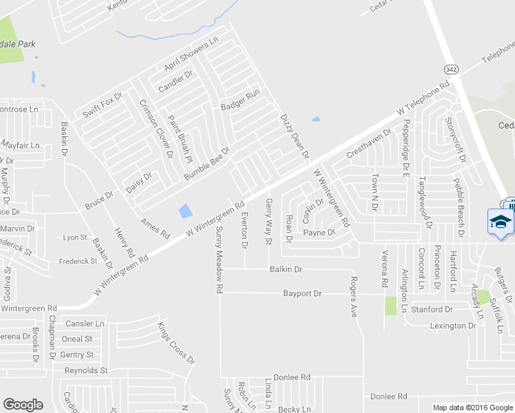 map of restaurants, bars, coffee shops, grocery stores, and more near 1050 W Wintergreen Rd in Lancaster