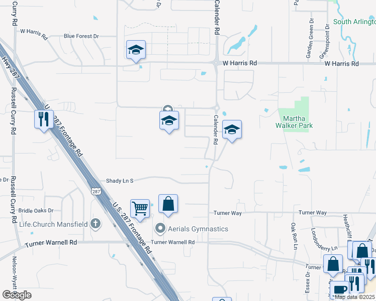 map of restaurants, bars, coffee shops, grocery stores, and more near 2808 Yorkfield Court in Arlington