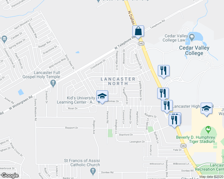 map of restaurants, bars, coffee shops, grocery stores, and more near 913 Pepperidge Court in Lancaster