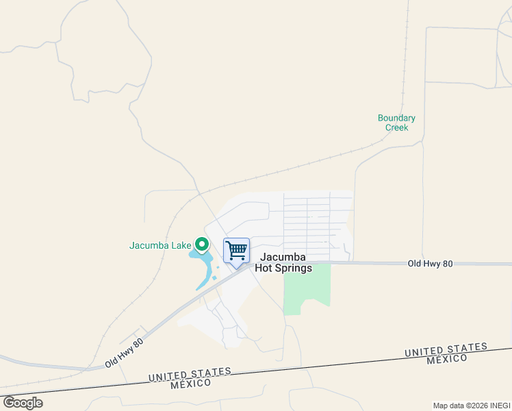 map of restaurants, bars, coffee shops, grocery stores, and more near 44549 Seeley Avenue in Jacumba Hot Springs