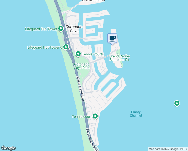 map of restaurants, bars, coffee shops, grocery stores, and more near in Coronado