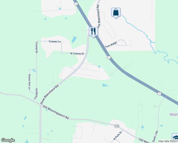 map of restaurants, bars, coffee shops, grocery stores, and more near 6833 Poplar Drive in Shreveport
