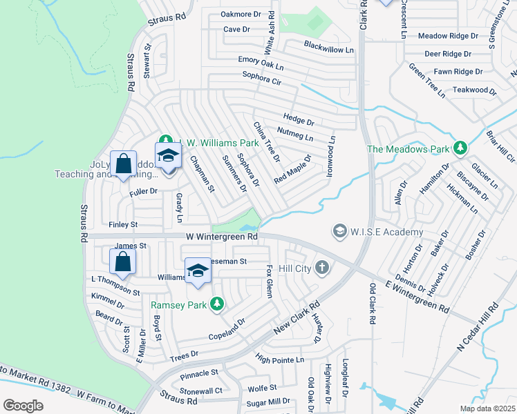 map of restaurants, bars, coffee shops, grocery stores, and more near 1486 Summers Drive in Cedar Hill