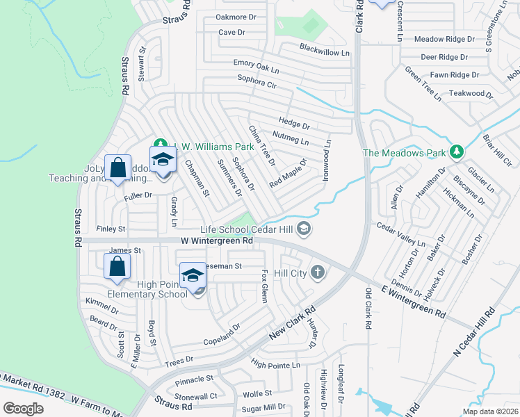 map of restaurants, bars, coffee shops, grocery stores, and more near 9215 Sophora Drive in Dallas