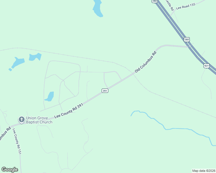 map of restaurants, bars, coffee shops, grocery stores, and more near 4816 Old Columbus Road in Opelika