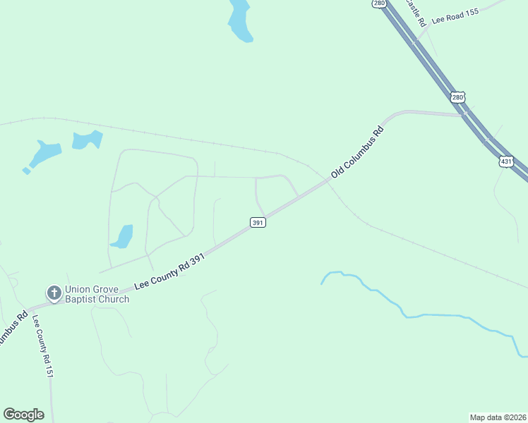 map of restaurants, bars, coffee shops, grocery stores, and more near 4816 Old Columbus Road in Opelika