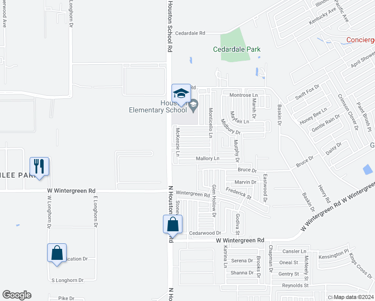 map of restaurants, bars, coffee shops, grocery stores, and more near 2454 Meadowgate Lane in Lancaster