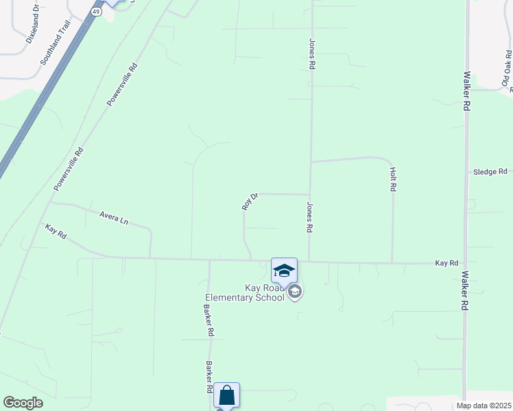 map of restaurants, bars, coffee shops, grocery stores, and more near 248 Roy Drive in Byron