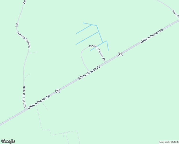 map of restaurants, bars, coffee shops, grocery stores, and more near 300 Pineland Estates Road in Pineland