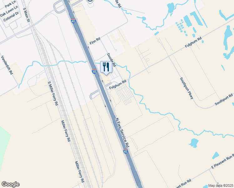 map of restaurants, bars, coffee shops, grocery stores, and more near Goode Road in Wilmer