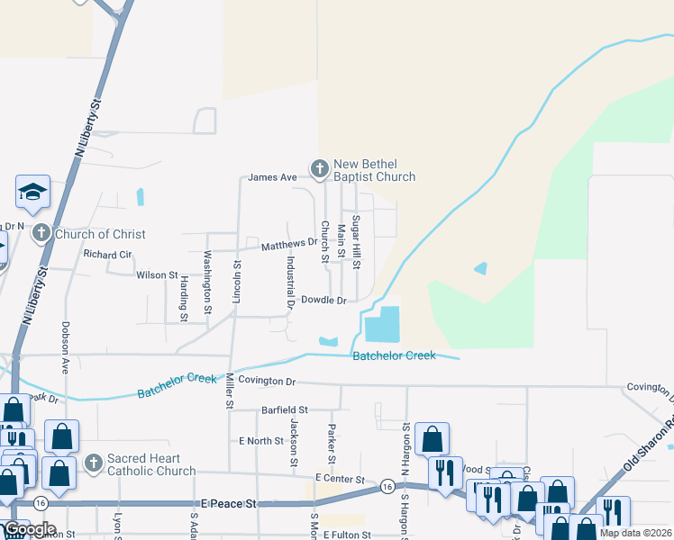 map of restaurants, bars, coffee shops, grocery stores, and more near 433 Main St in Canton