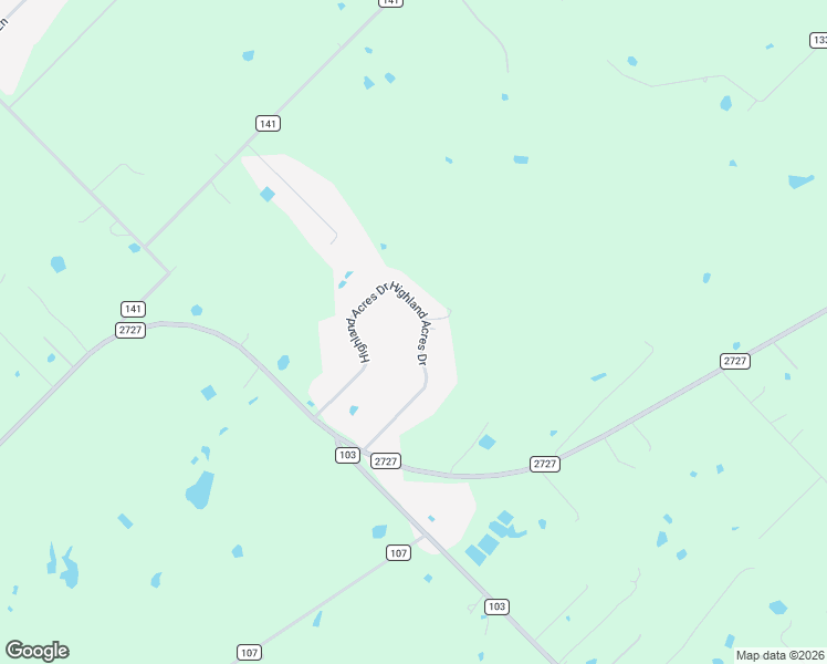 map of restaurants, bars, coffee shops, grocery stores, and more near 1549 Highland Acres Drive in Kaufman