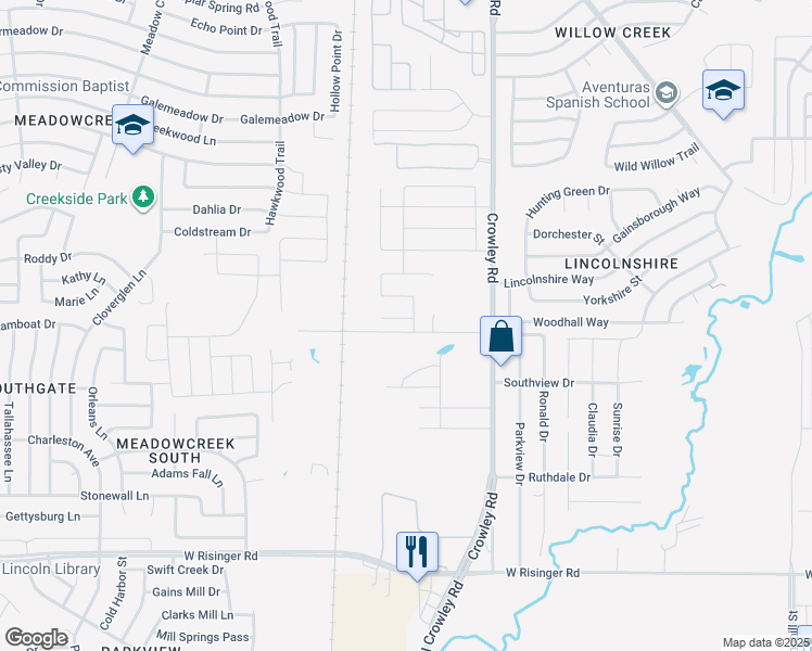 map of restaurants, bars, coffee shops, grocery stores, and more near 9137 Blakely Drive in Fort Worth