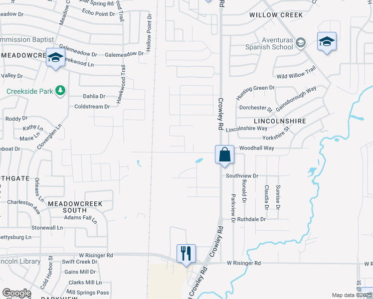 map of restaurants, bars, coffee shops, grocery stores, and more near 9137 Blakely Drive in Fort Worth