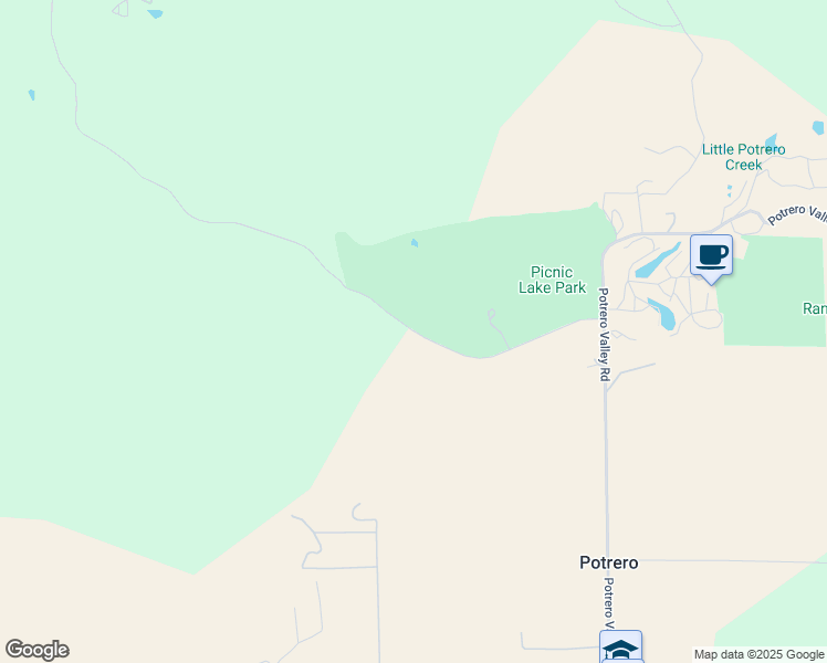 map of restaurants, bars, coffee shops, grocery stores, and more near Round Potrero Road in Potrero