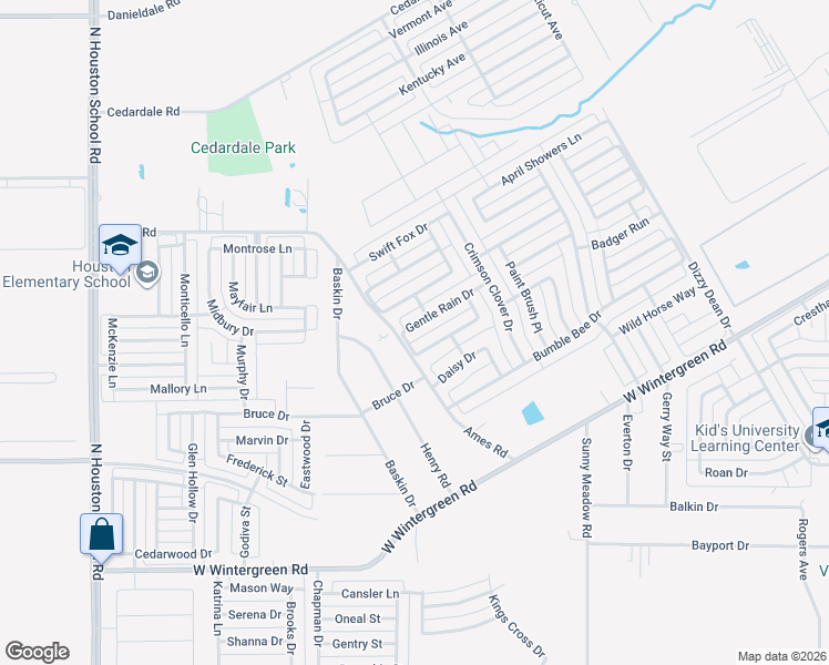 map of restaurants, bars, coffee shops, grocery stores, and more near 1452 Gentle Rain Drive in Lancaster