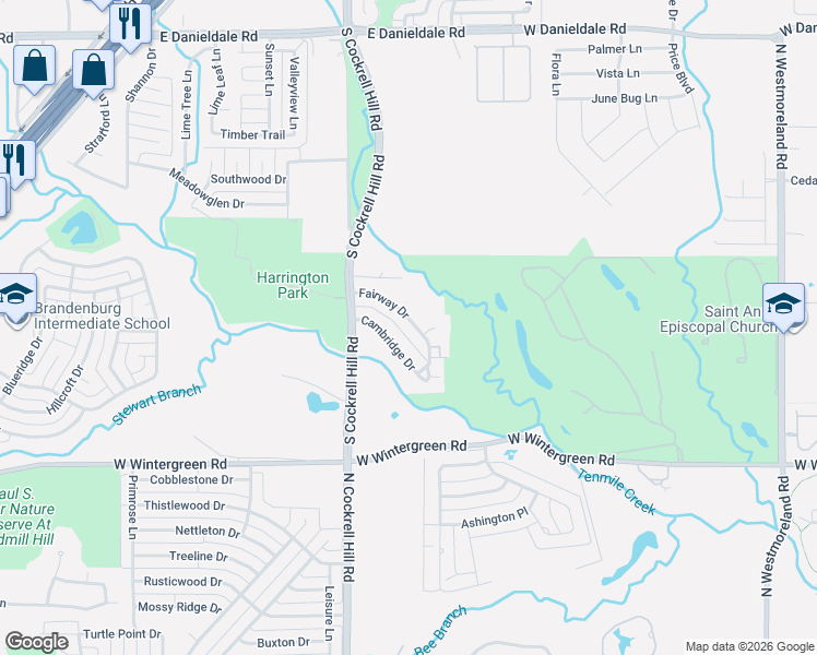 map of restaurants, bars, coffee shops, grocery stores, and more near 926 Fairway Drive in Duncanville