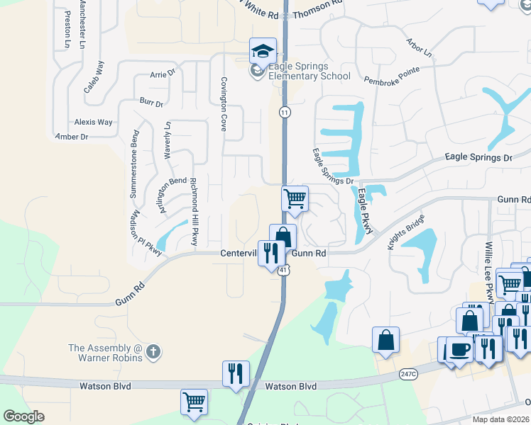 map of restaurants, bars, coffee shops, grocery stores, and more near 3519 U.S. 41 in Byron