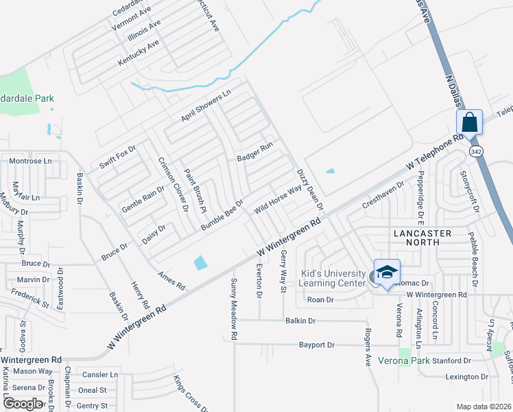 map of restaurants, bars, coffee shops, grocery stores, and more near 1049 Wild Horse Way in Lancaster