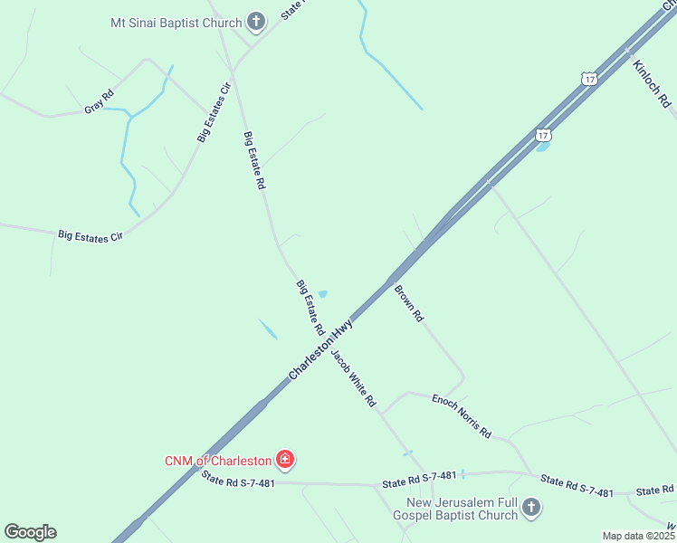 map of restaurants, bars, coffee shops, grocery stores, and more near 369 Charleston Highway in Yemassee