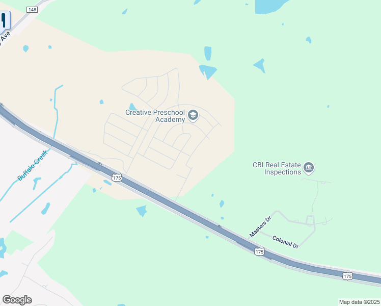 map of restaurants, bars, coffee shops, grocery stores, and more near 2703 Knollwood Trail in Crandall