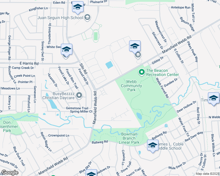 map of restaurants, bars, coffee shops, grocery stores, and more near 908 Mansfield Webb Road in Arlington