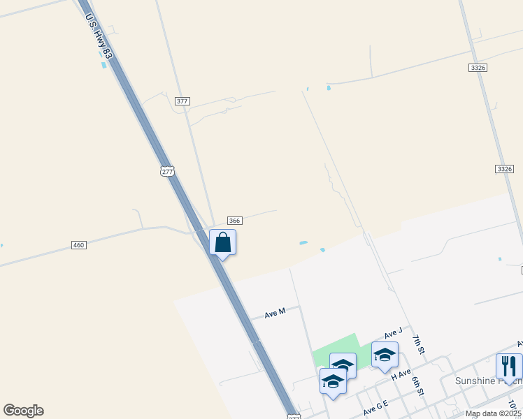 map of restaurants, bars, coffee shops, grocery stores, and more near Co Road 366 in Hawley