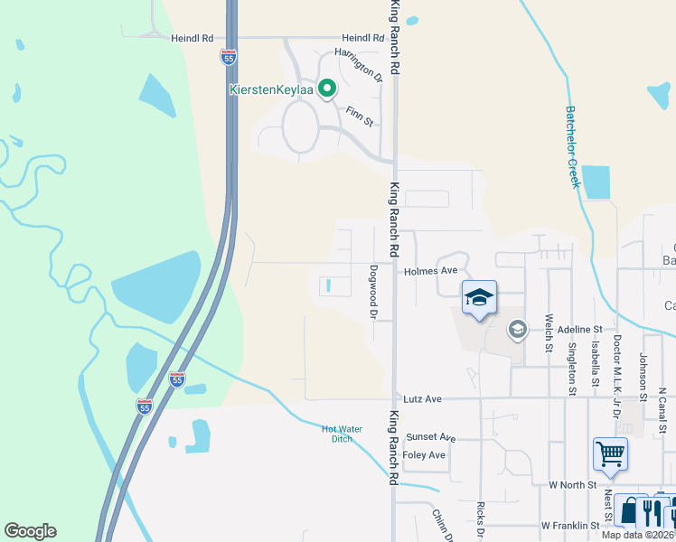 map of restaurants, bars, coffee shops, grocery stores, and more near 17 Parkview Drive in Canton