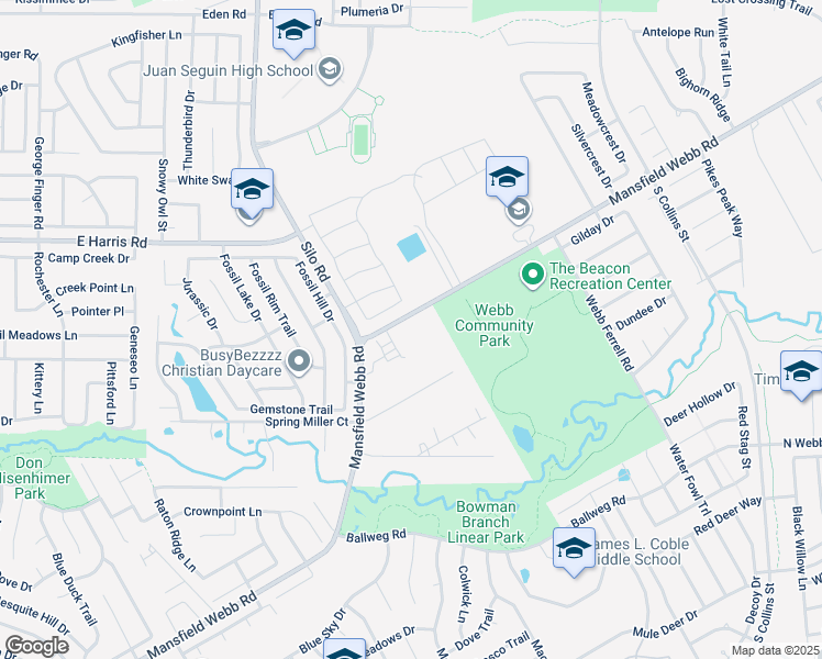 map of restaurants, bars, coffee shops, grocery stores, and more near 908 Mansfield Webb Road in Arlington