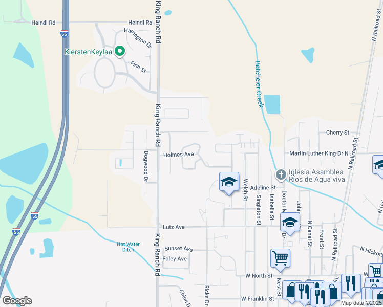 map of restaurants, bars, coffee shops, grocery stores, and more near 1110 Holmes Avenue in Canton