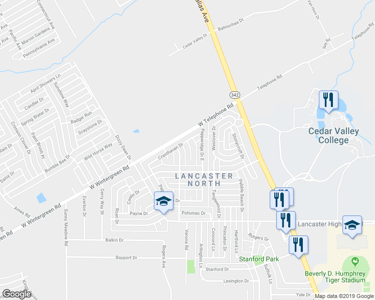 map of restaurants, bars, coffee shops, grocery stores, and more near 2935 Strain Court in Lancaster