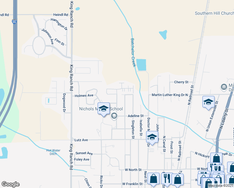 map of restaurants, bars, coffee shops, grocery stores, and more near in Canton