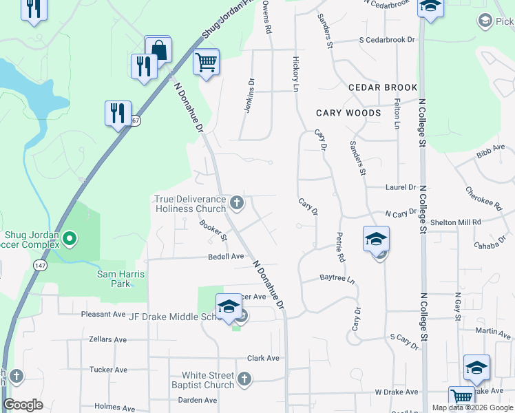 map of restaurants, bars, coffee shops, grocery stores, and more near 920 Dewey Street in Auburn